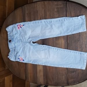 Oshkosh Embroidered Denim Jeans Sz 3T